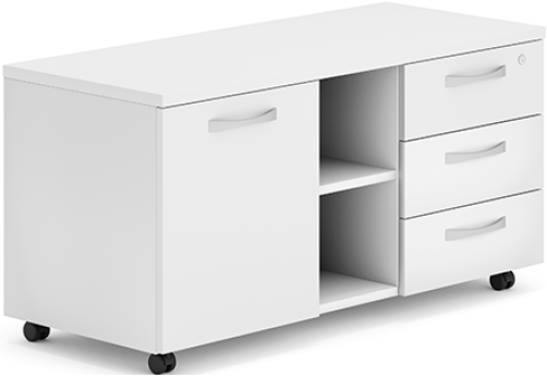 Тумба сервисная мобильная Мотиви, цвет белый