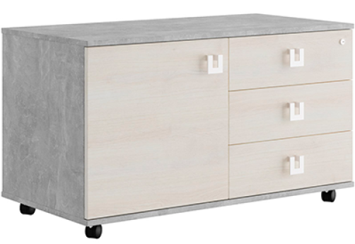 Приставка подкатная Челси, цвет дуб шамони светлый + бетон светлый