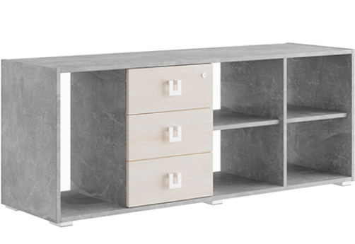 Креденция Челси, цвет дуб шамони светлый + бетон светлый