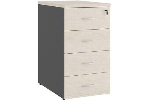 Тумба приставная Эрника, цвет дуб шамони светлый + антрацит