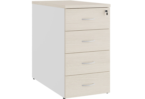 Тумба приставная Эрника, цвет дуб шамони светлый + белый