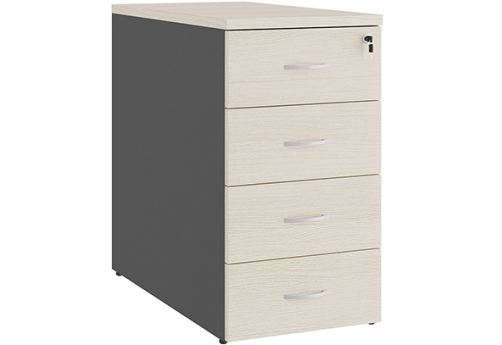 Тумба приставная Эрника, цвет дуб шамони светлый + антрацит