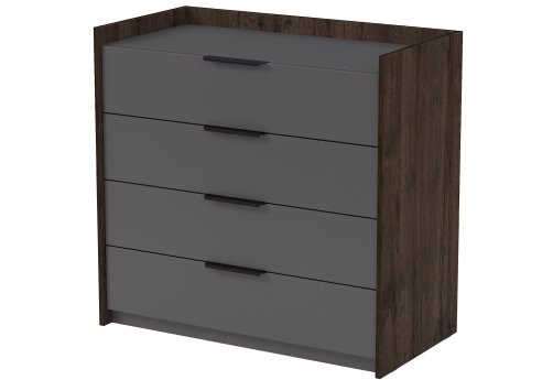 Тумба 4 ящика (метабокс) Венди, цвет брауни + графит