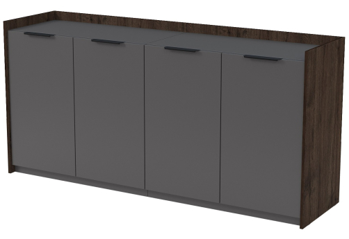 Тумба двусоставная Венди, цвет брауни + графит