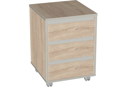 Тумба выкатная с замком Валенсия, цвет дуб сонома