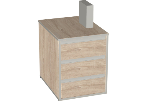 Тумба приставная (без топа) Валенсия, цвет дуб сонома