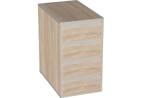 Тумба приставная (с полкой) Валенсия, цвет дуб сонома