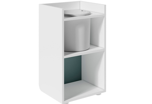 Тумба опорная для кашпо Беллони, цвет эвкалипт + белый