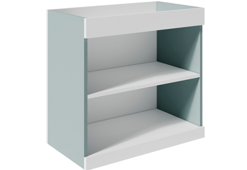 Тумба опорная Беллони, цвет эвкалипт + белый