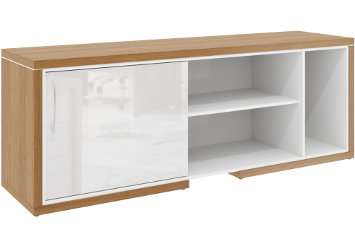 Тумба сервисная Дублин, цвет дуб сантана + белый