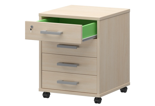 Тумба подкатная Аксима, цвет бук