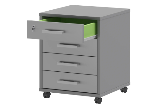 Тумба подкатная Аксима, цвет серый