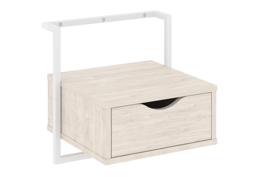 Тумба навесная Европа, цвет денвер светлый + белый