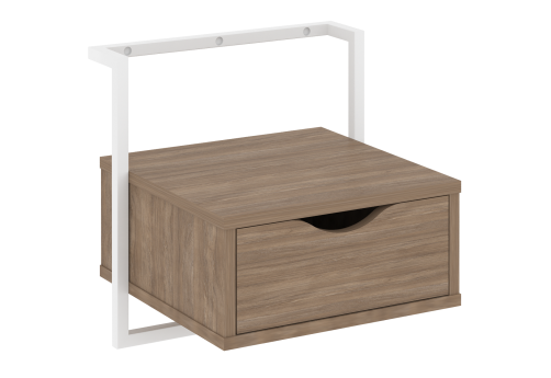 Тумба навесная Европа, цвет дуб аризона + белый