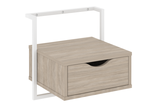 Тумба навесная Европа, цвет дуб аттик + белый