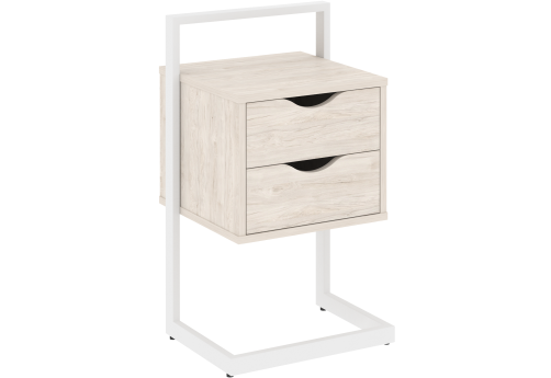 Тумба приставная Европа, цвет денвер светлый + белый