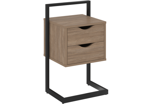 Тумба приставная Европа, цвет дуб аризона + черный