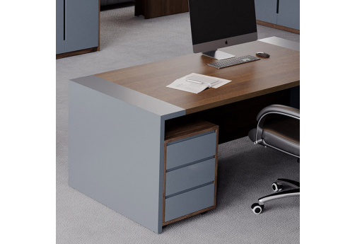 Тумба подкатная Модесто, цвет дуб капучино + серый