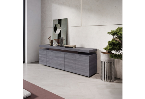 Греденция Инфинити, цвет металлик + серый