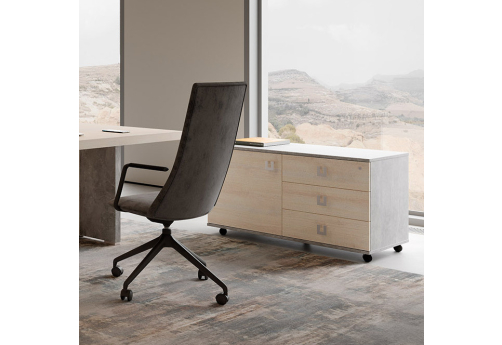 Приставка подкатная Челси, цвет дуб шамони светлый + бетон светлый