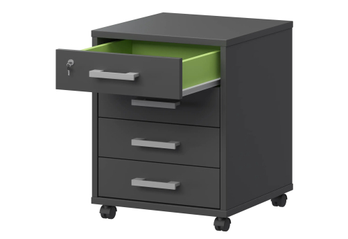 Тумба подкатная Аксима, цвет антрацит