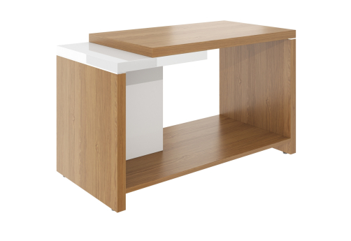 Стол журнальный Дублин, цвет дуб сантана + белый