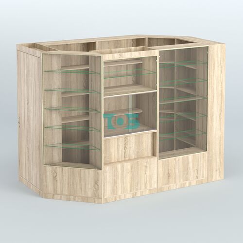 Угловой торговый павильон из ДСП СЭСП №2 (4, 17 кв.м)