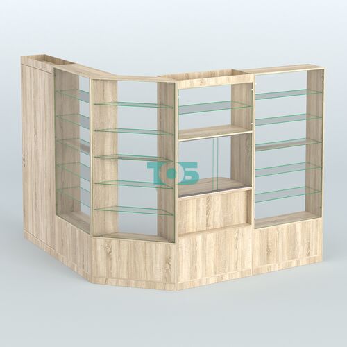 Угловой торговый павильон из ДСП СЭСП №3 (5, 9 кв.м)