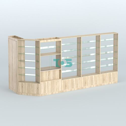 Угловой торговый павильон из ДСП СЭСП №7 (6, 47 кв.м)