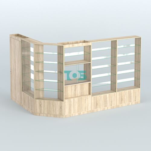 Угловой торговый павильон из ДСП СЭСП №9 (8, 09 кв.м)