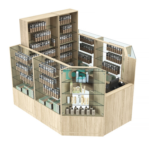 Торговый пристенный островок ГРАЦИЯ №8 (открытый) (5.24 кв.м)