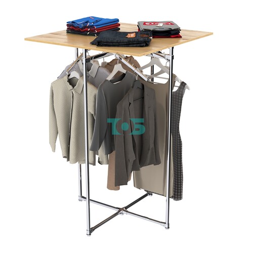 Хромированное вешало КВАДРАТ №1-3 (верхняя платформа - ДСП 16мм)