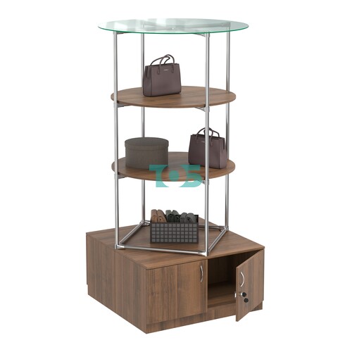 Торговые стенды СФЕРА с полками и тумбами №3 (с двумя полками ДСП 16мм)