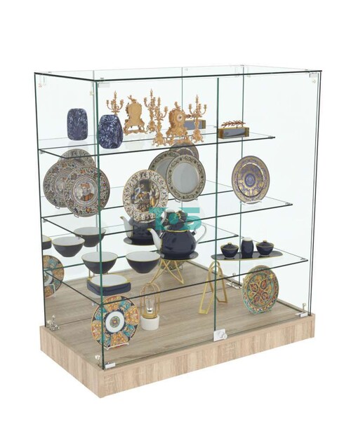 Торговый пристенный прилавок Зеркало на подставке №103 (закрытый)