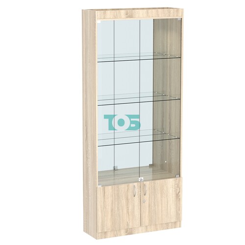 Стеклянная витрина серии Эконом № 300-3 (задняя стенка Зеркало)