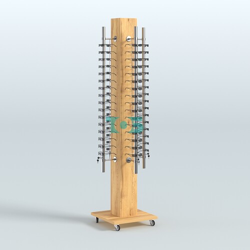 Островная торговая стойка из ДСП для продажи очков №2-D-102 закрытого типа