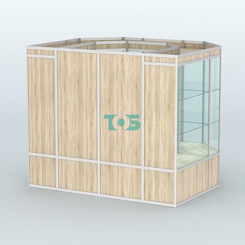 Павильон из профиля пристенный №7а (4,32 кв. м)