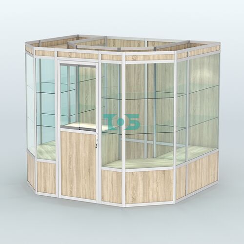 Павильон из профиля пристенный №7а (4,32 кв. м)