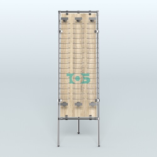 Напольная стойка Хром под очки №3-Д24 (открытого доступа)