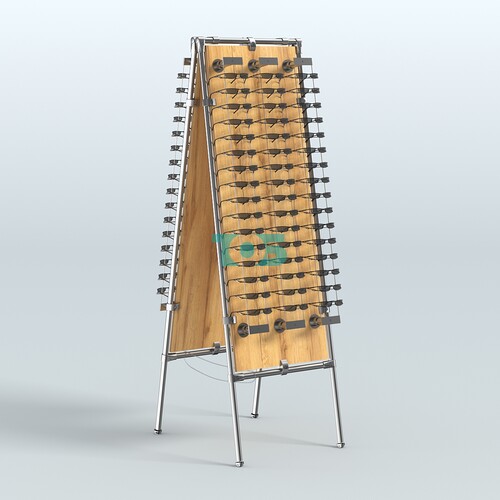 Напольная стойка Хром под очки №5-Д24 Шалаш (открытого доступа)