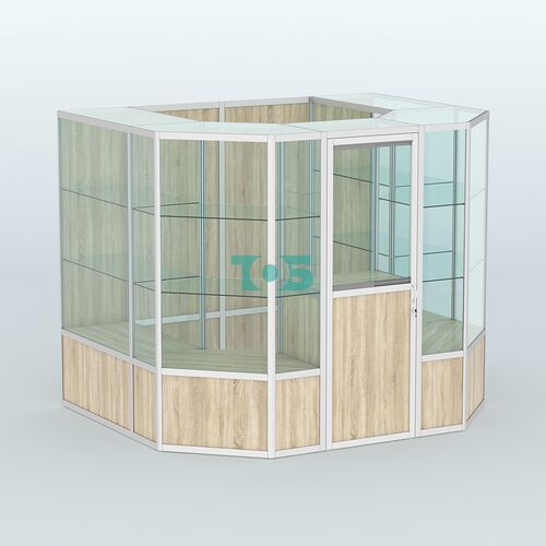 Павильон из профиля пристенный №7б (4,32 кв. м)