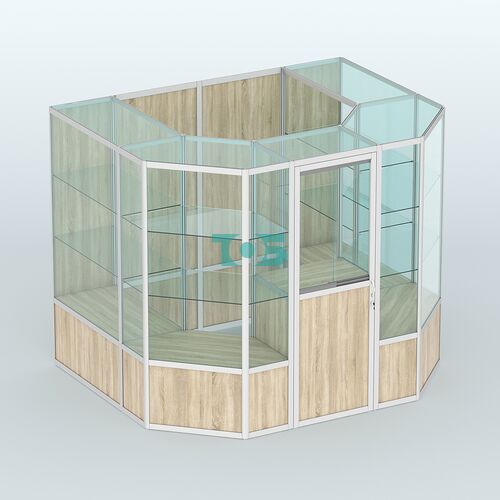 Павильон из профиля пристенный №7б (4,32 кв. м)