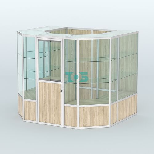 Павильон из профиля пристенный №7б (4,32 кв. м)