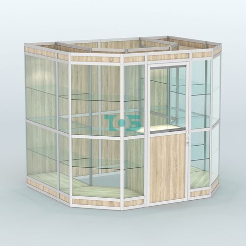 Павильон из профиля пристенный №7в (4,32 кв. м)