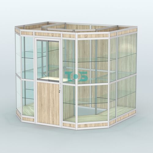 Павильон из профиля пристенный №7в (4,32 кв. м)