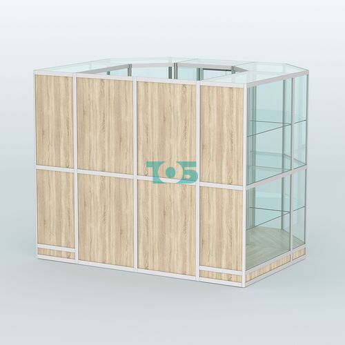 Павильон из профиля пристенный №7г (4,32 кв. м)