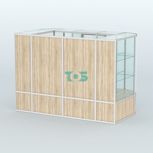 Павильон из профиля пристенный №8б (4,05 кв. м)