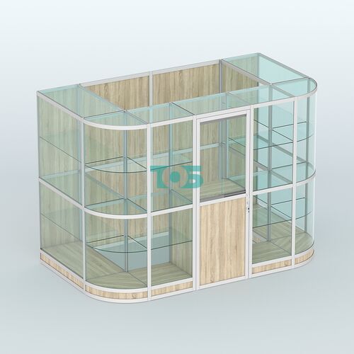 Павильон из профиля пристенный №8г (4,05 кв. м)