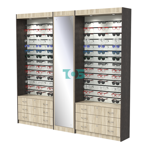 Комплект витрин под очки №11+1+11 (открытый доступ)