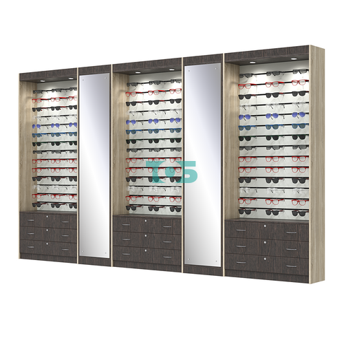 Комплект витрин под очки №11+1+11+1+11 (открытый доступ)